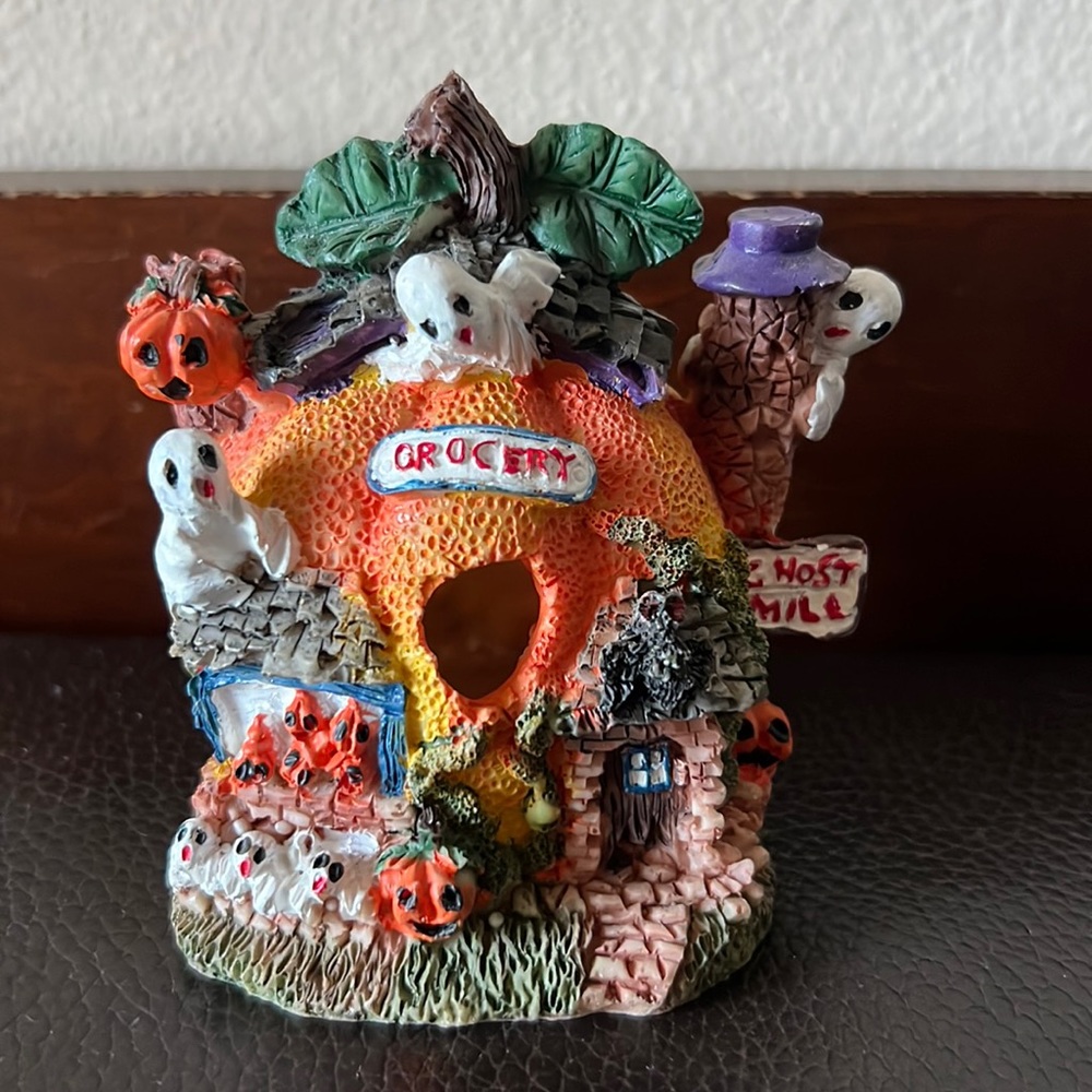 Vtg Halloween Pumpkin Village Grocery Store